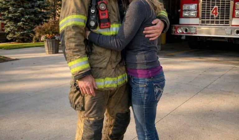 I Brought Birthday Cake to My Firefighter Husband’s Station — Then His Captain Asked One Terrifying Question